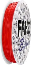 Fako Bijoux® - Elastisch Nylon Draad - Rijgdraad - Sieraden Maken - 1.0mm - 5 Meter - Rood