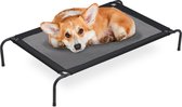 Civière pour chien Relaxdays à l'extérieur - chaise longue pour chien jusqu'à 35 kg - lit pour chien 19 x 111 x 65 cm