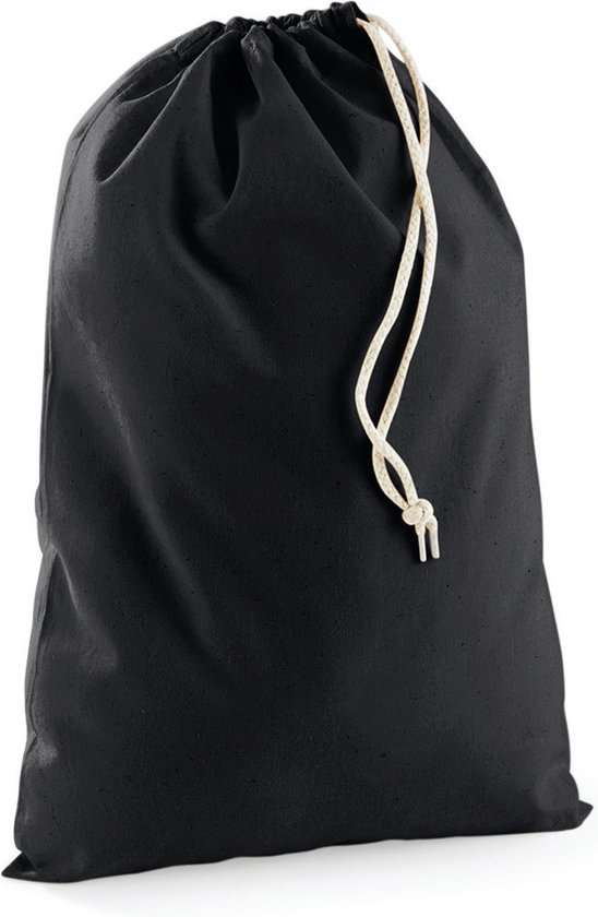 Sacs de rangement/sacs blancs en toile de coton Zwart avec cordon de  serrage 40 x 50... | bol.com