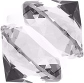 2x stuks transparante nep diamant 8 cm van glas - Namaak edelstenen - Hobby/decoratie/speelgoed