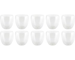 Bellatio Design Luxe dubbelwandige theeglazen - 10x stuks - 200 ml - Koffie/thee bekers en glazen Bellatio Design Luxe dubbelwandige theeglazen - 10x stuks - 200 ml - Koffie/thee bekers en glazen