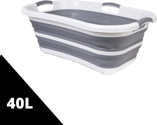 KADAX Wasmand, 50L, Multifunctionele Wasmand Met Deksel Lichte Wasverzamelaar Wassorteerder Van Kunststof Voor Badkamer Vuile Kleding Speelgoed Antraciet 590314114