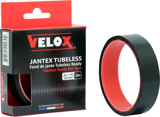 Foto: Velox velgtape vtt tubeless ready 23 mm 10 meter zwart