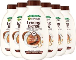 Garnier Loving Blends Kokosmelk & Macadamia Shampoo Voordeelverpakking - Normaal tot Droog Haar - 6 x 300ml