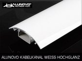 Goulotte de câbles Alunovo HW90-025 (L xlxh) 250 x 80 x 20 mm 1 pc (s) White (brillant)