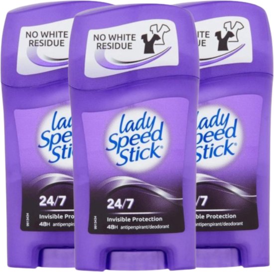 Lady Speed Stick Invisible Protection Deodorant Stick 3 x 45 g Voordeelverpakking