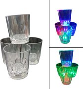 Shotglaasjes met 4 Glazen met LEDlampjes - Shotglaasjes Plastic - Feest... | bol.com