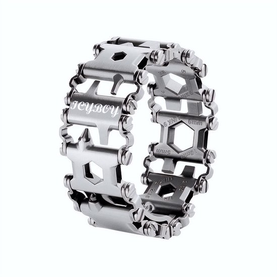 ICYBOY - Gereedschap Armband - Roestvrij Staal - 29 in 1 Multi-Tool - Reis  Accessoires... | bol.com