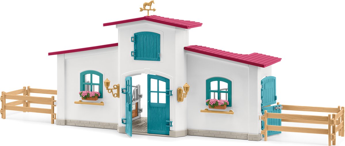 schleich HORSE CLUB - Manege - Kinderspeelgoed - Paarden Speelgoed - Paardenstal, 3 Paarden en 2 Speelfiguren - 115 onderdelen — afbeelding 5