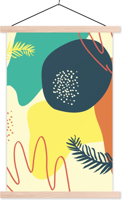 Porte-affiche avec affiche - Affiche scolaire - Été - Abstrait - Couleurs - 40x60 cm - Lattes vierges