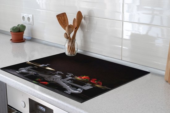 KitchenYeah® Inductie beschermer 78x78 cm - Keukengerei - Fruit - Koken - Kookplaataccessoires - Afdekplaat voor kookplaat - Inductiebeschermer - Inductiemat - Inductieplaat mat