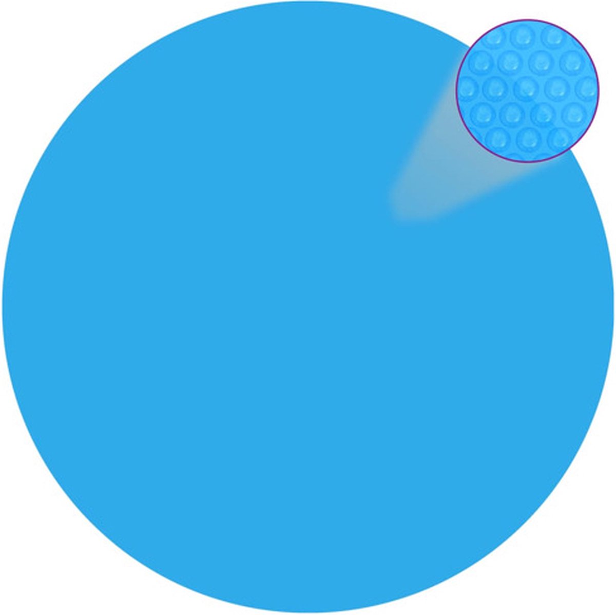 vidaXL Zwembadzeil rond 549 cm PE blauw