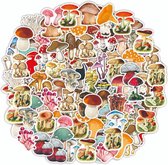 Paddestoelen Stickers | Funghi, mushrooms | 50 stuks laptopstickers