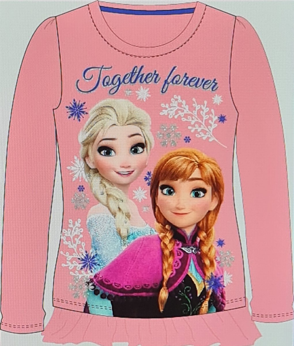 Frozen T-shirt Roze Together Forever Maat 116