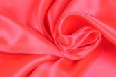 50 meter satijn stof - Neon roze - 100% polyester