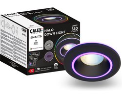 Calex Halo Slimme Inbouwspot – Smart Downlight – RGB en Warm Wit Licht – Zwart