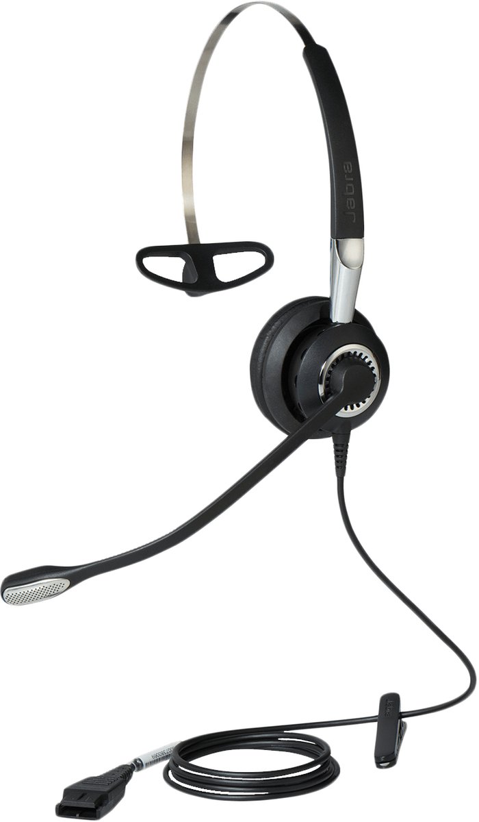 Jabra Biz 2400 II QD Mono UNC 3 in 1 Headset Bedraad Neckband, oorhaak, Hoofdband Kantoor/callcenter Zwart, Zilver