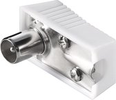 Coax IEC (m) schroef connector - plastic / haaks