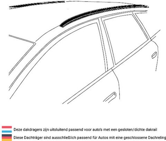 Dakdragers Mitsubishi Outlander 2012- Gesloten dakrailing