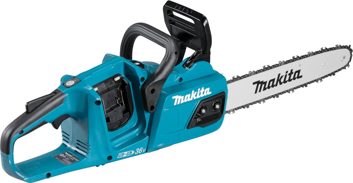 Bol.com Makita DUC355PG4J 2x18V Li-Ion accu kettingzaag set (4x 6,0Ah) incl. Mbox - 35cm - koolborstelloos aanbieding