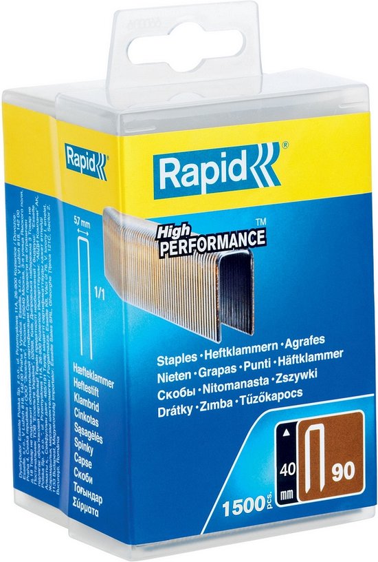 Agrafes Rapesco 26/6mm Lot 1000 - Galvanisées - Pointes Biseautées - Pour Agrafeuses De Bureau Standard