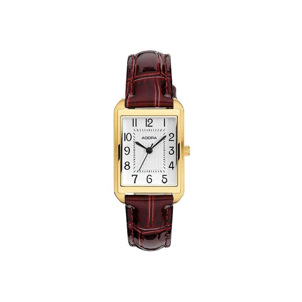 Prachtige dames horloge rechthoekige-bruin AT5528