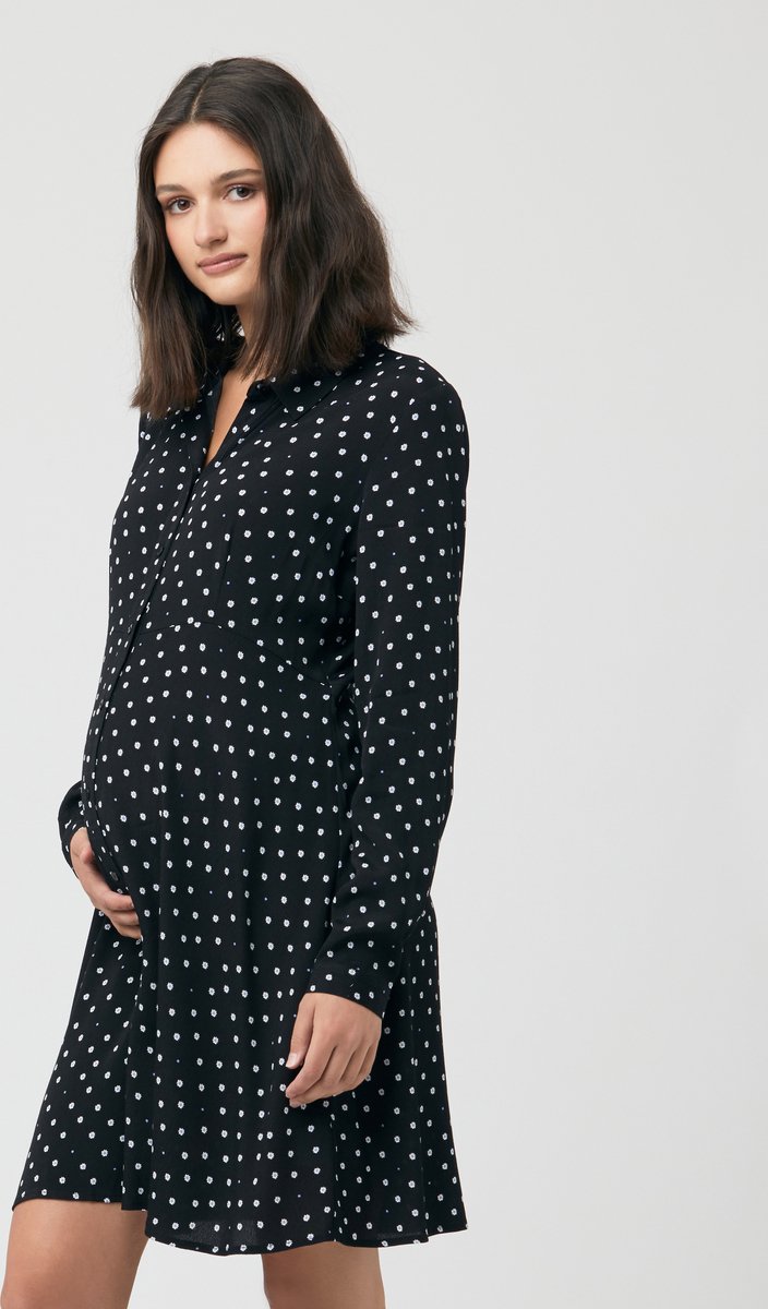 RIPE Shirt Dress Fifi zwart, zwanger, voedingS