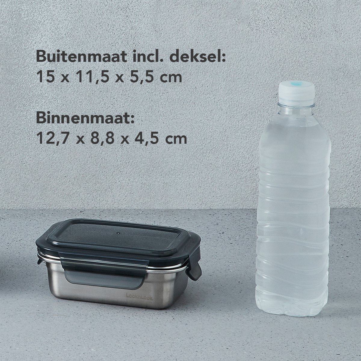 Lock&Lock RVS Lunchbox en Snackdoosje - RVS Broodtrommel - Snackbox - Vershoudbakjes - Bewaarbakjes - Bewaardoos met deksel - Luchtdicht - Lekvrij - Stapelbaar - BPA vrij - PFAS vrij - Duurzaam - Volwassenen en Kinderen - Set 2 stuks - LocknLock — cadeau in Cadeau-ideeën - foto 2