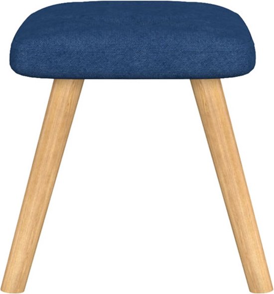vidaXL Chaise de relaxation avec repose-pieds 62x68,5x96 cm Tissu Bleu
