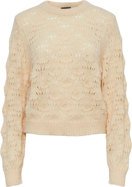 PIECES PCNANCY LS O-NECK KNIT PB BC Dames Trui - Maat S