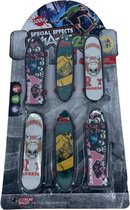 Set 6 stuks Vinger skateboard - Micro skateboard  - Mini Skateboard - Kinderspeelgoed - Verschillende motieven skateboards