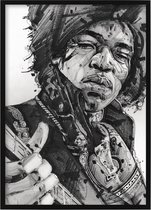 Jimi Hendrix - poster - 30 x 40 cm