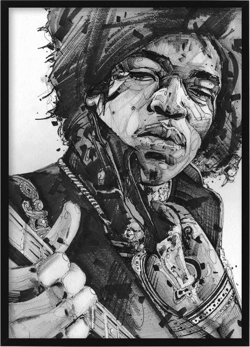 Passionforart.eu Jimi Hendrix - poster - 30 x 40 cm full colour
