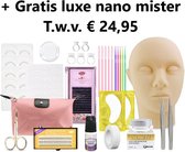 Lashes & More | Wimperextensions Starters Pakket + Luxe Nano Mister | Oefenset voor Beginnend Wimperstylist | Lash Kit