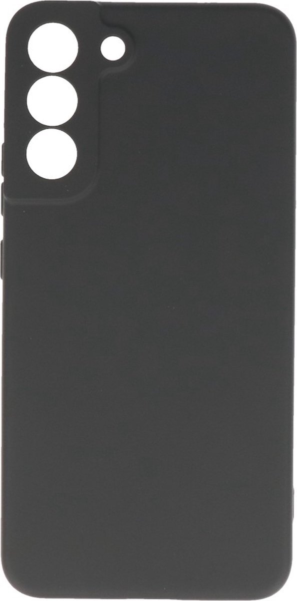 Hoesje 2.0mm Dikke Siliconen Back Cover Kleur Zwart geschikt voor Samsung Galaxy S22