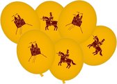 Ridders feest thema ballonnen - 24x stuks - Kinder Verjaardag feestartikelen - middeleeuwen thema