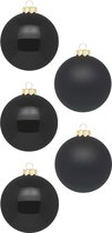 Inge Christmas Goods Kerstballen - 36st - glazen zwart - 4 cm