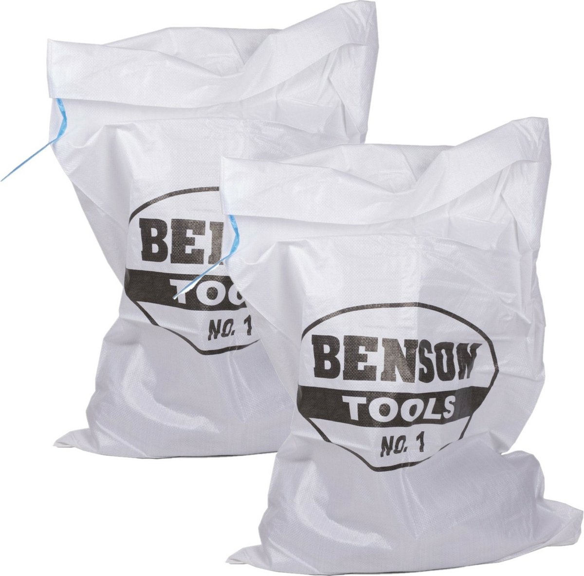Goedkoopste Benson Afvalzakken/vuilniszakken - 10x - trekband - 100 cm - Puinzakken
