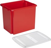 Sunware opslagbox kunststof 45 liter rood 45 x 36 x 36 cm met deksel