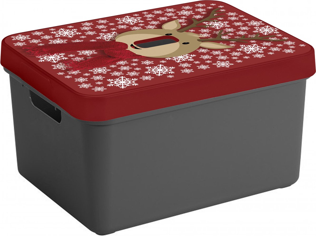 Boîte de rangement Boules de Noël/ décorations de Noël avec couvercle