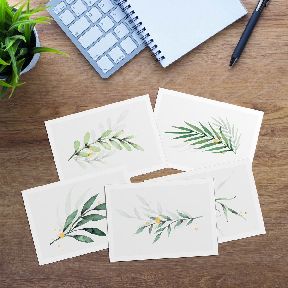 Fabrikten Ansichtkaarten - Set - Botanisch Goud - 8 st - A6
