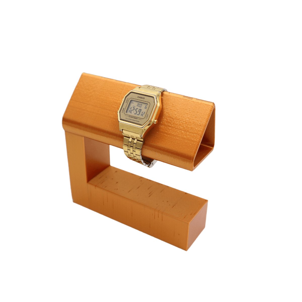 Fiastra Modica - vrouwen horloge houder - luxe horloge standaard - glanzend gerecycled plastic