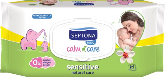 Septona Baby Sensitive Billendoekjes - 0% Alcohol & Zeep - 1 x 64