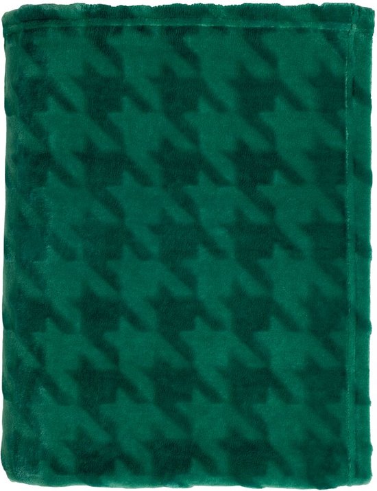 Mistral Home - Plaid - 100% gerecycleerde polyester - Flannel - Motief - 150x200 cm - Groen
