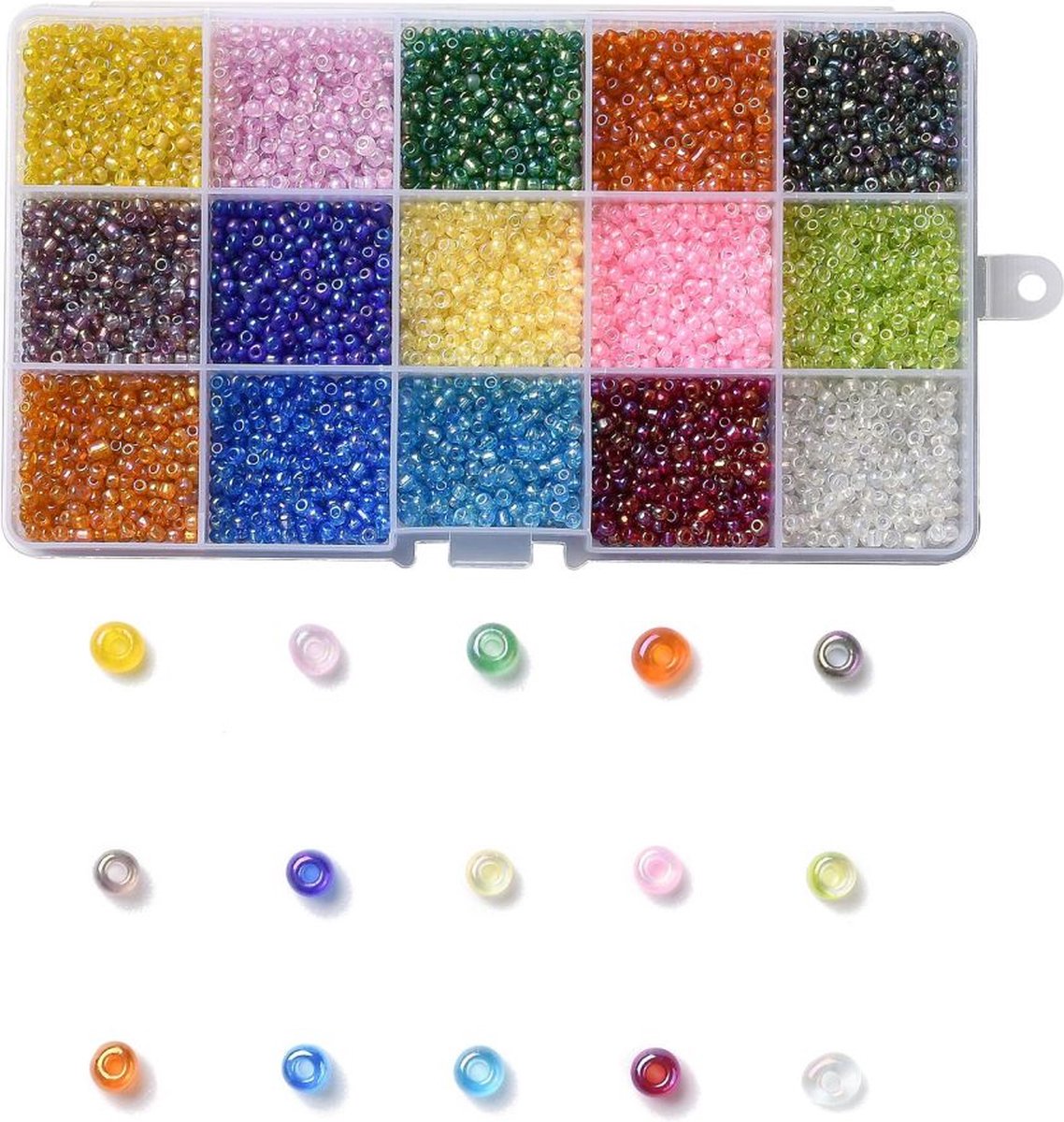 Song Xi Rocailles Perlen Set - 3 Mm Glasperlen, Buchstabenperlen, Bastelset Für Freundschaftsarmbänder, 6000+ Teile