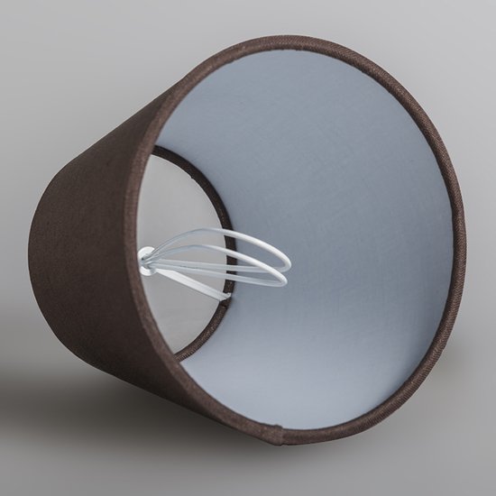 QAZQA klemkap - Lampenkap - 1 lichts - Ø 120 mm - Bruin -