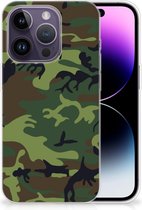 GSM Hoesje Geschikt voor iPhone 14 Pro Smartphonehoesje Camouflage