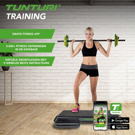 Tunturi Halterstang - Aerobic Pump Stang - 130 cm - 30mm - Incl. gratis fitness app