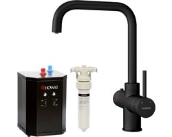 HOWAT 3 in 1 kokend water kraan incl. boiler ZWART