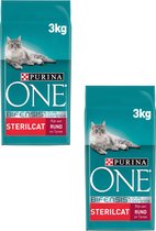 Purina One Sterilcat - Kattenvoer - 2 x Rund Granen 3 kg